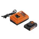 Dārza instrumentu komplekts bezvadu 2 daļas - iekļauts akumulators, POWERPLUS, POWDPG75567, Spriegums: 20 V, Pļaušanas augstums: 25-65 mm