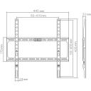 Sbox televizora stiprinājums BL-3744F, 32''&ndash;75'', 45kg, 50x50-400x400, melns, līmeņa regulē&scaron;ana, plāns 22mm