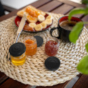 40ml klaaspurk v&auml;rvilise kaanega BROWIN 132040 &Oslash;43, 10 tk.