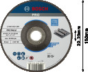 Slīpēšanas ripa, izliekta 150x22x6 mm, metālam, Mazām leņķa slīpmašīnām PRO METAL SLĪPRIPA, 2608600389, BOSCH