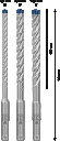 SDS-plus-7X  3 urbj.kompl 6/8/10 mm, Perforatora urbjiem EXPERT SDS PLUS-7X TRIECIENURBJU PERFORATORIEM KOMPLEKTS, 2608900196, BOSCH