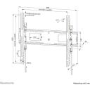 Neomounts WL35-750BL18 seinakinnitus 55-98" 125 kg, VESA 100x100-800x600 mm, kaldenurk -15&deg; kuni 15&deg;, must