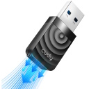 AirMax AC1300 Divu Joslu WiFi USB Adapteris USB 3.0 Liela ātruma Augsta atdeves Melns Cudy WU1300S