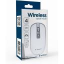 Gembird USB optinė pelė MUSW-4B-06-WS, 4 mygtukai, 1600 DPI, RF belaidė, ergonomi&scaron;kas dizainas, AA baterija