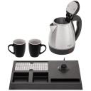 Adler Viesnīcas tējkanna AD 1354, 1.2 L, 1500 W, melna, tērauda, 2 krūzes 320 ml, automātiskā izslēg&scaron;anās