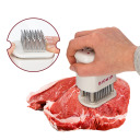 Meat Tenderizer with Safety Block BROWIN 311401, 56 Stainless Steel Blades, 5.5x7.7x10.8 cm