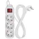 Emos Pikendus P1321R, 1,5m, 3&times;2P+PE, 3680W, PVC, l&uuml;liti, laste kaitse