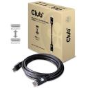 Club3D DisplayPort kabelis CAC-1060 3m, 28AWG, 32.4Gbps, 7680x4320, HBR3, taisns kontakts, latching savienotāji