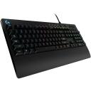 Logitech Klaviatūra 920-008093 RGB LED, 1.8 m, QWERTY, 50 g, 60 ml, Atsparus i&scaron;siliejimui, Multimedijos klavi&scaron;ai, Rie&scaron;o atrama