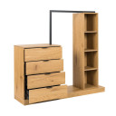 Priekšnama komplekts NOVA 145x40xH137cm, ozols/melns 45061