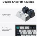 Keychron Klaviatuur Q1M-M4 RGB, 81 nuppu, 2.4 GHz, Bluetooth 5.1, mehaanilised l&uuml;litid, PBT klahvid, 1000 Hz, must
