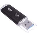 Silicon Power Blaze B02 USB zibatmiņa SP032GBUF3B02V1K, 32 GB, USB 3.2 Gen 1, melna, 256-bit AES, plastmasa