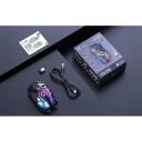 Onikuma DM02 datorpele, DM02 Black, 800/1200/2400/3600/6400/12800 DPI, RGB apgaismojums, 1000 Hz ziņo&scaron;anas frekvence