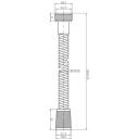 Ab Du&scaron;as pievads 9145845, 150cm, 14mm, PVC, hromēts/balts, viegla konstrukcija, samazina saliekumu risku