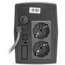 Gembird UPS Line-Interactive B650VA EG-UPS-B650, 650 VA, 12 V, 7 Ah, 1 aku, 2 x Schuko, AVR, LED indikaator
