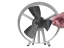 Lauaventilaator koju kontorisse ja k&auml;mpingusse 18W &Oslash;20cm 8tolli kummilabad kompaktne Safe Blade 8 385052 Eurom