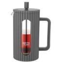 Resto French Press 90535, 1 L, pelēka, borosilikāta stikls, nerūsējo&scaron;ā tērauda filtrs, plastmasas vāks, ergonomiska rokturis
