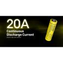 Nitecore Įkraunamos baterijos NC-NL2160HP 6000 mAh, 3.6 V, 21700, 20A, IPX6, 500 ciklų