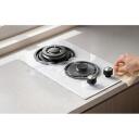 Iseasy gāzes plīts MGBG-312A, 1x1000W, 1x3300W, stikla virsma, 2 gatavo&scaron;anas zonas