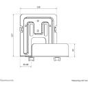 Neomounts sienas stiprinājums AWL-450BL, platums 128 mm, dziļums 47-76 mm, maksimālā slodze 5 kg, melns, tērauds
