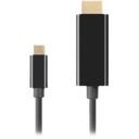 Lanberg USB-C HDMI kaabel CA-CMHD-10CU-0030-BK, 3 m, 3980 x 2160 @ 60 Hz, 18 Gbps, kolmekordne varjestus