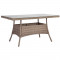 Aiamööblikomplekt TOSCANA laud ja 6 tooli (10522) 140x80xH73cm, alumiiniumraam plastpunutisega, hall K10524 HOME4YOU