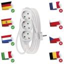 Emos Ilgintuvas P0323R, 3 m, 3&times; 2P + PE VOKI&Scaron;KAS, 3 680 W, PVC, vaikų apsauga