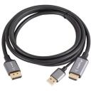 Lanberg HDMI (M) uz Displayport (M) kabelis 4K, CA-HDDP-20CU-0018-BK, 1.8 m, 4K60Hz, 2K144Hz, 1920x1080 240Hz