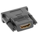 Lanberg adapter HDMI (F) -> DVI-D (M)(24+1) Dual Link, must, HDMI High Speed Ethernetiga, HDMI A emane, DVI-D 24pin isane