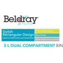 Beldray Miskaste ar pedāli LA035235BLKFEU7, 5l, 2 nodalījumi, melns, nerūsējo&scaron;ais tērauds, vāks, pedālis