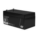 Green Cell Aku AGM19, 12V, 3.3Ah, 1, 134x67x61mm, iset&uuml;hendus 2% kuus, ohutu t&ouml;&ouml; igas asendis