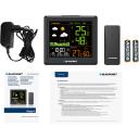 Blaupunkt Meteoroloģiskā stacija WS25BK, Krāsu LCD, modinātājs, pulkstenis, 5V 1200mA adapteris, 2xAA baterijas