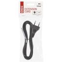 Emos Maitinimo laidas S19272, 2m, 2x0,75mm2, juodas, KF-H1, PVC, H03VVH2-F, 1 vnt, kabinamas