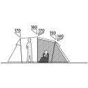 Easy Camp Палатка для семьи Hidra 4 120490, 9.5 кг, 435 см, 255 см, 180 см, 4 места, 1 вход, 1 тамбур, 3000 мм, 10000 мм