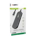 Emtec dokkija 6-in-1 Type-C ECHUBT650C, 6 porti, USB 3.1 Gen1, Power Delivery, 4K video