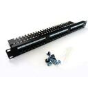 Digitus 19" 24 pordi paneel DN-91524U-EC, 1U, CAT 5e, RJ-45, must