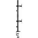 Gembird LCD monitori kinnitusk&auml;si MA-D2-02, 2 monitorit, 17-32 tolli, 9 kg, VESA 75 x 75/100 x 100, must