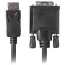 Lanberg Kaabel CA-DPDV-10CU-0018-BK, 1.8 m, DisplayPort DVI-D, 20 pin DisplayPort, 24+1 pin DVI-D, 1080p tugi