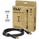 Club3D DisplayPort 2.1 CAC-1094 kaabel 2m, 80 Gbit/s, 8K240Hz, sirge pistik, 26 AWG, must