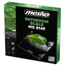 Mesko Vannitoakaalud MS 8149, 150 kg, 100 g, LCD ekraan, 6mm karastatud turvaglasist platvorm, madala aku indikaator