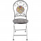 Садовый стул MOROCCO, 38x38xH93см, складной, круглая спинка и сиденье, черный металлический каркас 38682 HOME4YOU