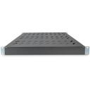 Digitus Fiksēts Montāžas Plaukts DN-97645, 1U, 600mm, 50kg, melns, regulējamas stiprinājuma sliedes