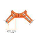 Stūra spīles 90º no alumīnija, 76mm PESQ-3 Truper