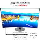 Club3D видео кабельный адаптер CAC-1022, 2м, 32.4Гбит/с, 8K @ 60Гц, 144Гц, 28AWG, прямой разъем, M/F