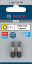 Skrūvgrieža uzg.T25 /L=25 2 gab./ Impact, Tiecienskrūvgriežiem, akumulatoru skrūvgriežiem PRO IMPACT T SKRŪVGRIEŽA UZGALIS, 2608522475, BOSCH