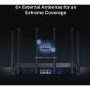 Mercusys traadita ruuter MR47BE, 9300 Mbit/s, 4 porti, Tri-band (2.4 GHz / 5 GHz / 6 GHz), 6 antenni, WPA3