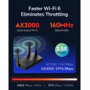 AX3000 Divjos joslas Wi-Fi 6 mar&scaron;rutētājs Gigabit LAN MU-MIMO OFDMA Melns Cudy WR3000