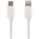 Emos USB кабель SM7015W, 1м, белый, 2.0, 27W, 3A, 480Mbit/s, PVC, сертифицированный MFi, для зарядки/передачи данных