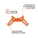 Stūra spīles 90º no alumīnija, 76mm PESQ-3 Truper