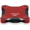 Adata V&auml;line SSD SD620-1TCRD 1TB, lugemiskiirus 520 MB/s, kirjutamiskiirus 460 MB/s, USB 3.2 Gen 2, &scaron;okikindel, punane